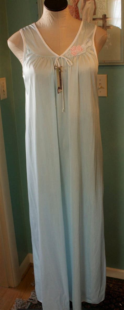 Vintage Blue Nightgown By Lorraine Womens Size By Myauntiejanes