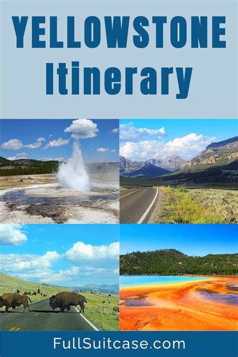 Yellowstone Itinerary Ideas From 1 To 5 Days Map Planning Tips Artofit