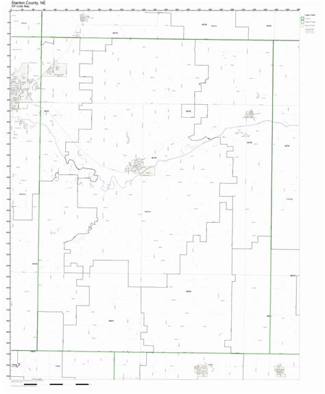 Stanton County Nebraska Ne Zip Code Map Not Laminated Amazon Com