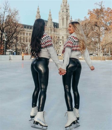 Ice Skating With Amazing Latex Ass Pude
