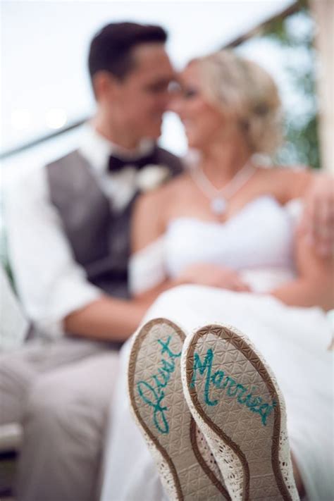 Just Married Shoes Bride And Groom Photo Ideas Popsugar Love And Sex