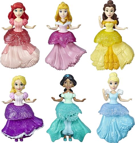 disney princess collectible dolls set of 6 with 6 royal clips fashions one clip
