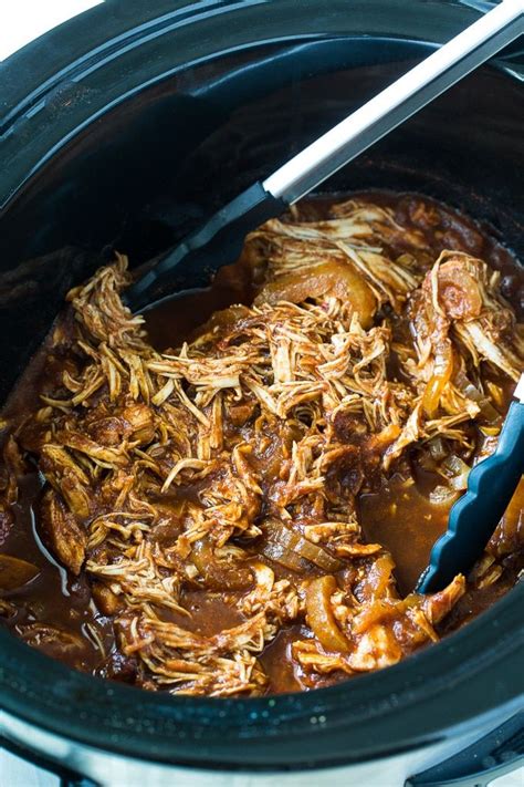 Thirty minutes before serving, remove chicken and shred. Healthy Crock Pot BBQ Pulled Pork | Recipe | Pulled ...