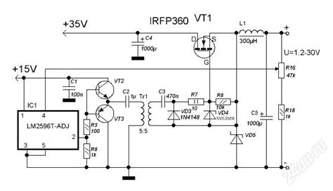 When the lm2596 is used as shown in the figure 1 test circuit, system performance will be as shown in. LM2596T-ADJ (аналог LM2576 ) микросхема преобразователя для импульсных источников LM2596 ...