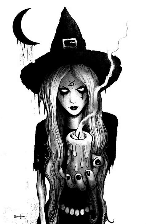 Pin By 𝕯𝖊𝖛𝖎𝖑𝖊𝖙𝖙𝖊😈🖤 On Witchy Woman Witch Drawing Witch Tattoo Witch Art