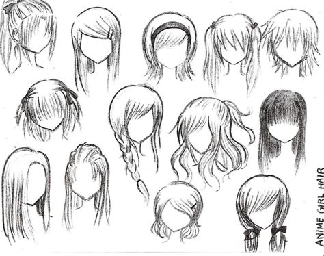 This way it can be drawn quickly, with how long is it? Drawings: anime hairstyles
