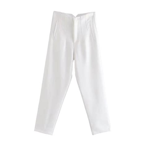 Loasebue Womens Solid Color High Waisted Straight Leg Pants Are Suitable For Daily Commuting