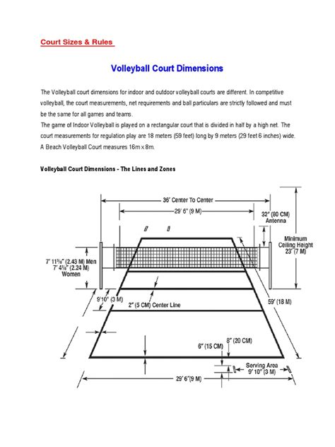 Volleyballs Court Sizes Volleyball Sports Rules And Regulations