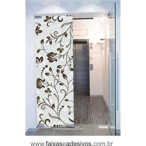 070 Vd Adesivo Jateado Para Vidro Floral Grande 210x70cm Fac Signs