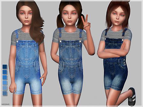 The Sims Resource Children Dungaree N01