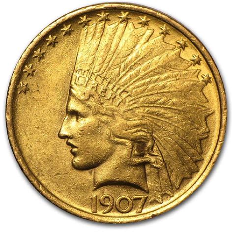 1907 10 Indian Head Gold Coin