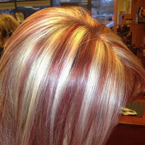 This blonde hairstyle with low lights requires the least maintenance as compared to other hairstyles. 25 Hottest Blonde Hairstyles with Red Highlights | Red ...