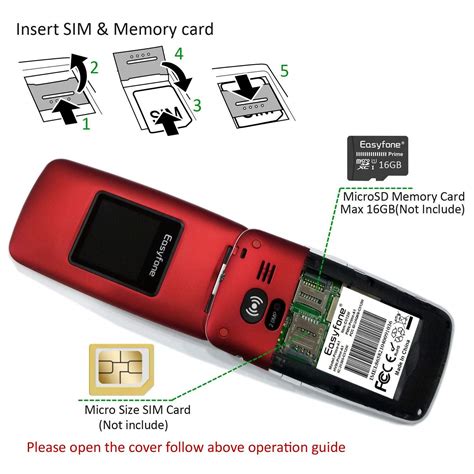 Easyfone Prime A1 Gsm Sim Free Flip Mobile Phone For Elderly Unlocked Senior Phones With Hd