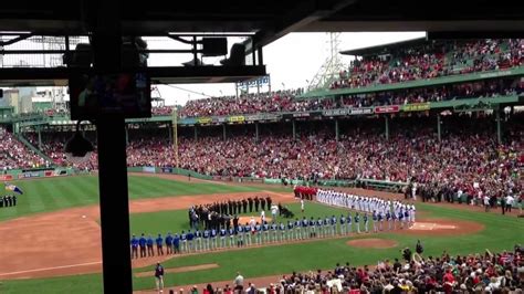 National Anthem Boston Strong Red Sox Game Fenway Park Youtube