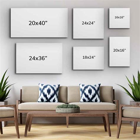 Drawing And Illustration Digital Wall Size Comparison Chart Gallery Wall