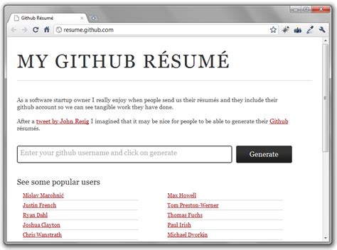 My GitHub Resume ChurchMag
