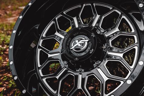Xf Off Road® Xf 228 Wheels Gloss Black With Milled Accents And Dots