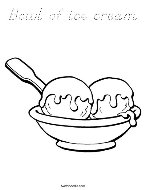 41 out of 5 stars 408. Bowl of ice cream Coloring Page - D'Nealian - Twisty Noodle