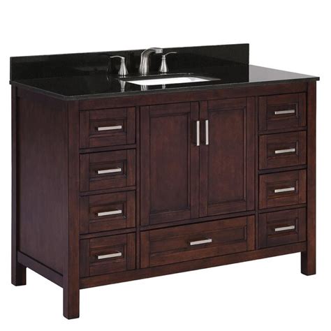 Scott Living Durham 48 In Chocolate Undermount Single Sink Bathroom