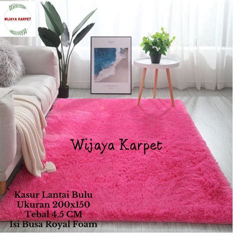 Jual Karpet Bulu Rasfur Ukuran 200x150 Tebal 45 Cm Busa Royal Foam