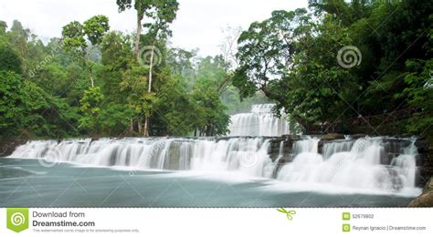 Waterfalls With Silky Water Stock Photo Image Of Silky Bislig 52679802