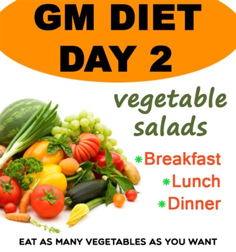 Gm Diet Day 2 Vegetables List Dietvc