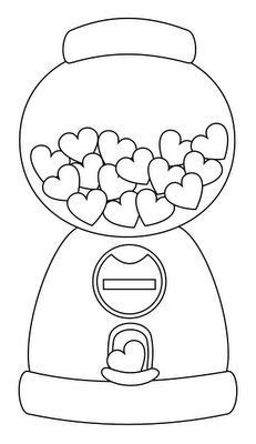 Love this 'life is short' gumball machine coloring wall art by. Gumball Machine Line Art | Art for kindergarten | Coloring ...