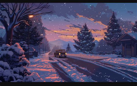 1680x1050 Resolution Winter Landscape Road Hd Pixel Art 1680x1050