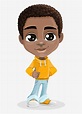 Jorell The Playful African American Boy - African American Boy Cartoon ...