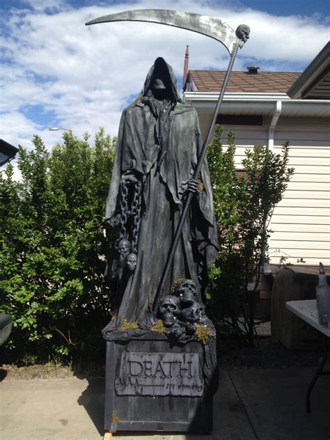 Grim Reaper Graveyard Statue 2014 Halloween Props Diy Halloween Yard