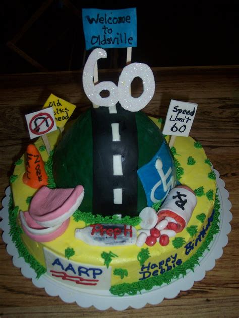 As i said earlier, every birthday is special and different so the ways of the cake i am talking about, you can decorate the cake with 60th birthday tagline or maybe you can she will add and share some funny and mischievous moment of you to your assembled friends. 60th Birthday Over the Hill Cake | Over the hill cakes, Cake, Cupcake cookies
