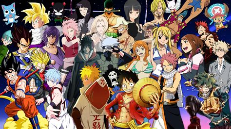 X Resolution Assorted Anime Characters Wallpaper One Piece Dragon Ball Dragon Ball