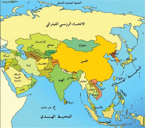 خريطة شرق اسيا
