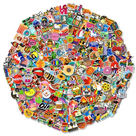 Buy 600 Pcs Cool Random Stickers Vinyl Skateboard Stickers Variety