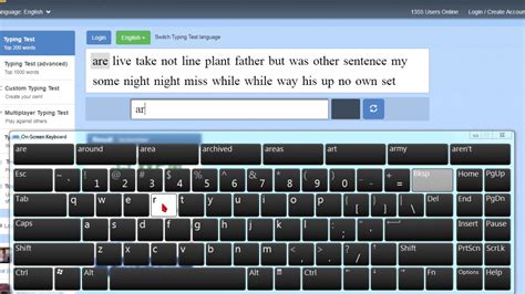 Typing Test With On Screen Keyboard 39wpm Youtube