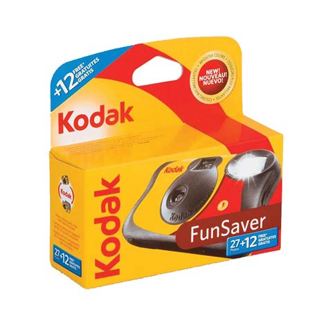 Kodak 35mm Funsaver One Time Use Disposable Camera Iso 800 With Flash