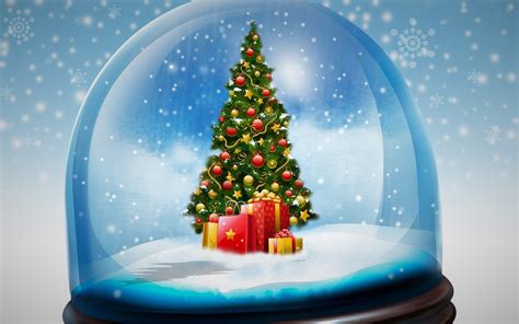 Christmas Snow Globe Hd Wallpaper Background Image 1920x1200 Id