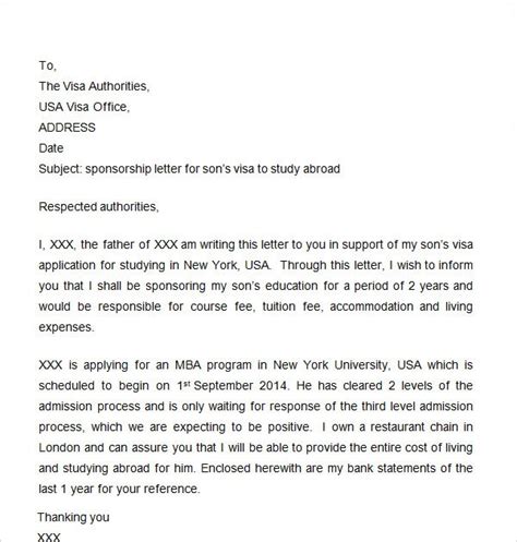 Need to write sponsorship letter or sponsorship proposal? 25 Unique Visa Sponsorship Letter Template