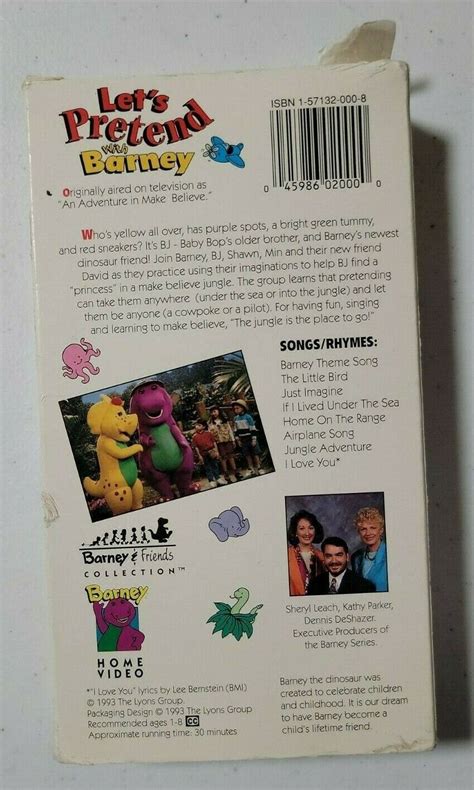Barney And Friends Lets Pretend With Barney Vhs Ebay
