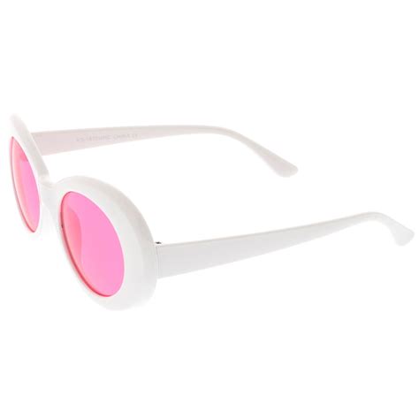retro 1990 s fashion clout goggle oval colored lens sunglasses zerouv