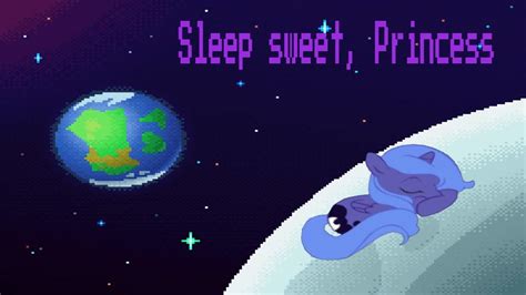 Princess Luna Sleeping On The Moon Youtube