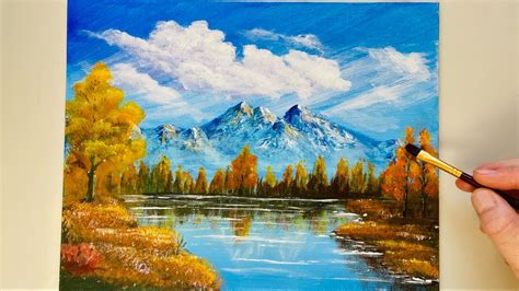 Acrylmalerei Landschaft Anfänger Autumn Landscape Painting Acrylic