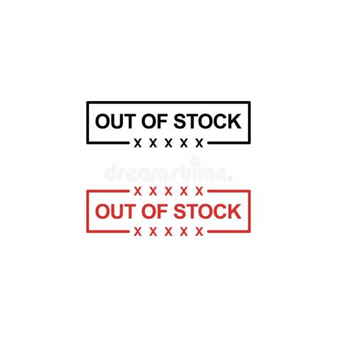 Out Of Stock Stamp Out Of Stock Label Round Grunge Sign Stock Vector