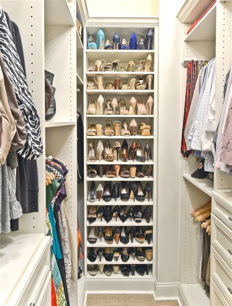 My problem is, there were no studs built into the wall on that side of the. Innovative shoe racks for closets in Closet Traditional ...