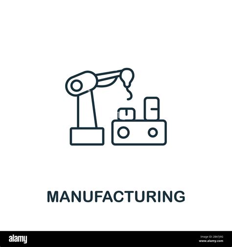 Manufacturing Icon From Industry 40 Collection Simple Line Element