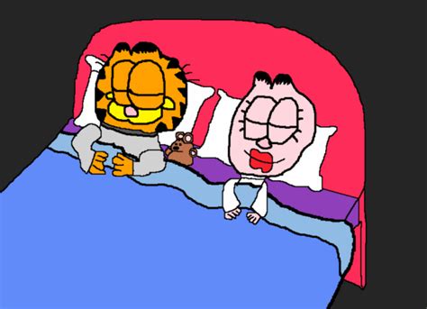 Arlene And Garfield Sleeping