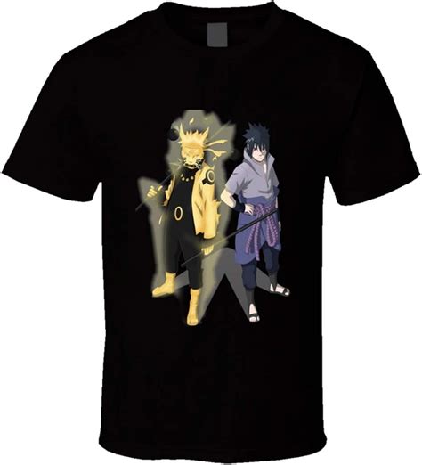 Lishui Naruto Sasuke T Shirt Black Uk Clothing