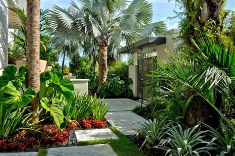 Tropical Miami Courtyard Tropical Landscape Miami By Jk Design