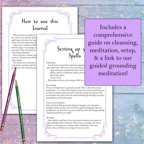 Spell Jar Recipe Pages And Guide 20 Printable Pages Etsy
