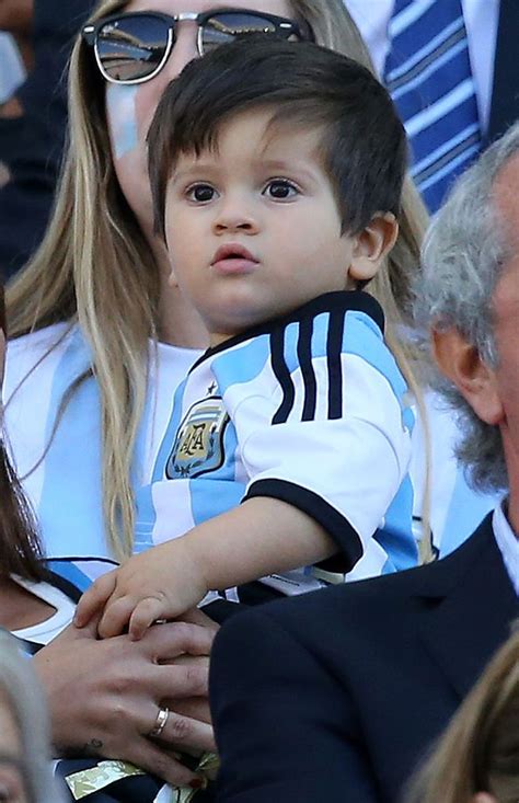 Sao Paulo Brazil July 1 Antonella Roccuzzo Girlfriend Of Lionel Messi And Their Son
